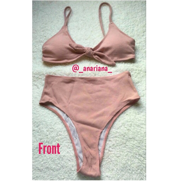 Baby pink higher rise bikini - Picture 2 of 3